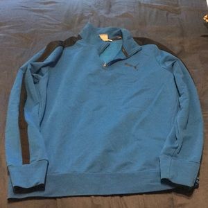Blue large long sleeve puma pullover